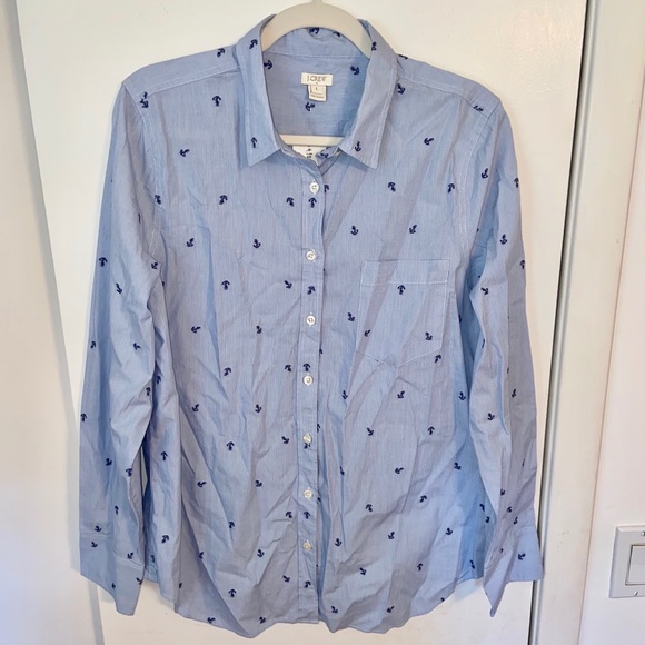 J CREW Women’s Anchor Button-Up Shirt - Picture 1 of 5